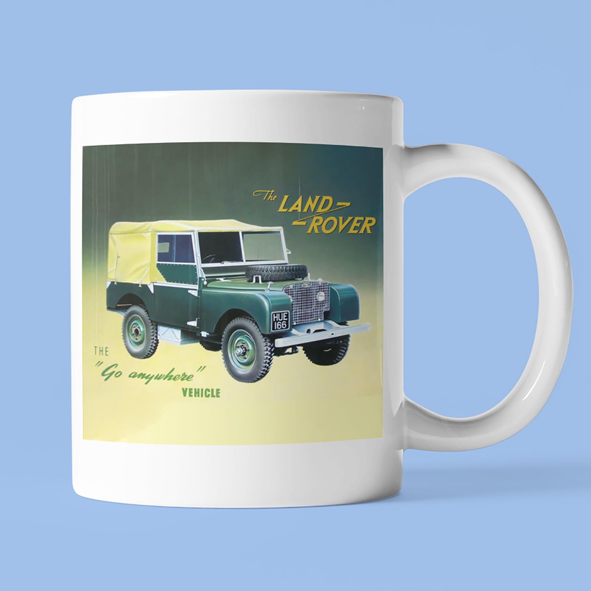 Land Rover inspired Go Anywhere mug Land Rover gift Land Rover Series 1 mug vintage Land Rover gift vintage car mug antique car gift