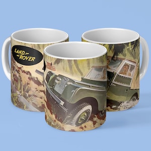 Land Rover inspired Jungle mug Land Rover gift Land Rover Series 1 mug vintage Land Rover gift vintage car mug antique car gift
