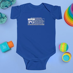 Movie Rating PG Parental Guidance Suggested Onesie® funny baby onesy cute baby funny-baby-gift funny baby cloths funny baby shower gift