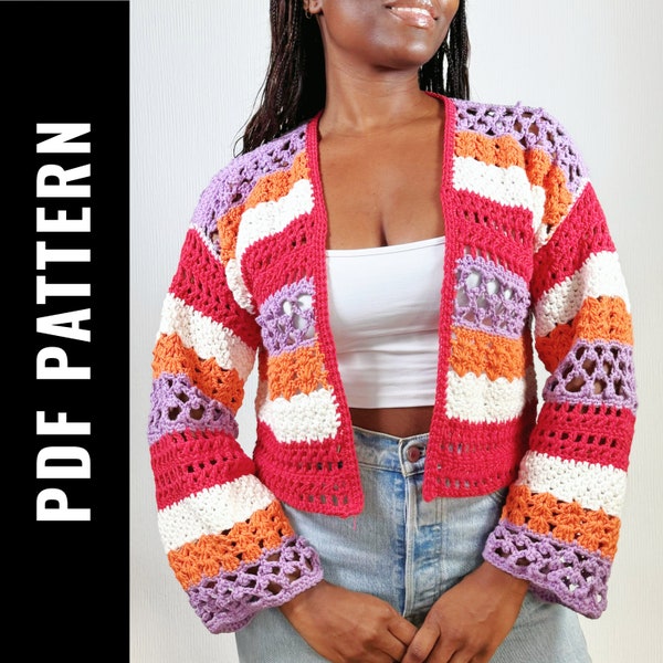 Pattern Crochet Cardigan | Sweater women crochet pattern | Pullover pattern top crochet | Easy Crochet cardigan pattern