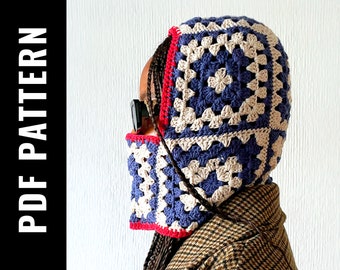 Pattern Crochet BALACLAVA  | DYI Granny square | Crochet hat pattern
