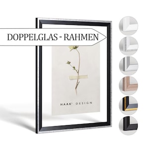Moldura de vidro duplo "Rico" Moldura com vidro duplo Moldura para fotos Vidro acrílico Flores Fotos
