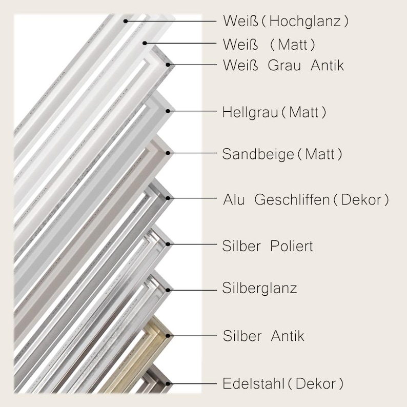 LEVI shadow gap frame for stretcher frames, canvas shadow gap frame, canvas frame, MDF, black, white, silver, gold, wood, painting, custom-made image 5