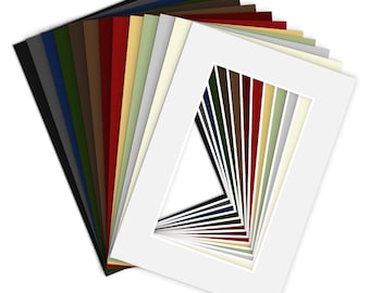 Passepartout con recorte interior personalizado y núcleo blanco - Calidad de museo premium, color seleccionable, hecho a medida