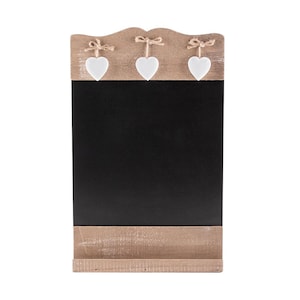 Memo board &quot;Greta&quot; for small messages, a shopping list or the weekly to-do&#39;s Board Country style decoration White Brown Wood