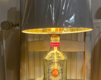 Lamp made from old gin bottles: Bombay Brumble