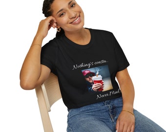 BNY Unisex casual T-shirt, koffie en sigaret