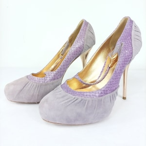 CHRISTIAN DIOR John Galliano Vintage Heels Sandals Python skin US 5