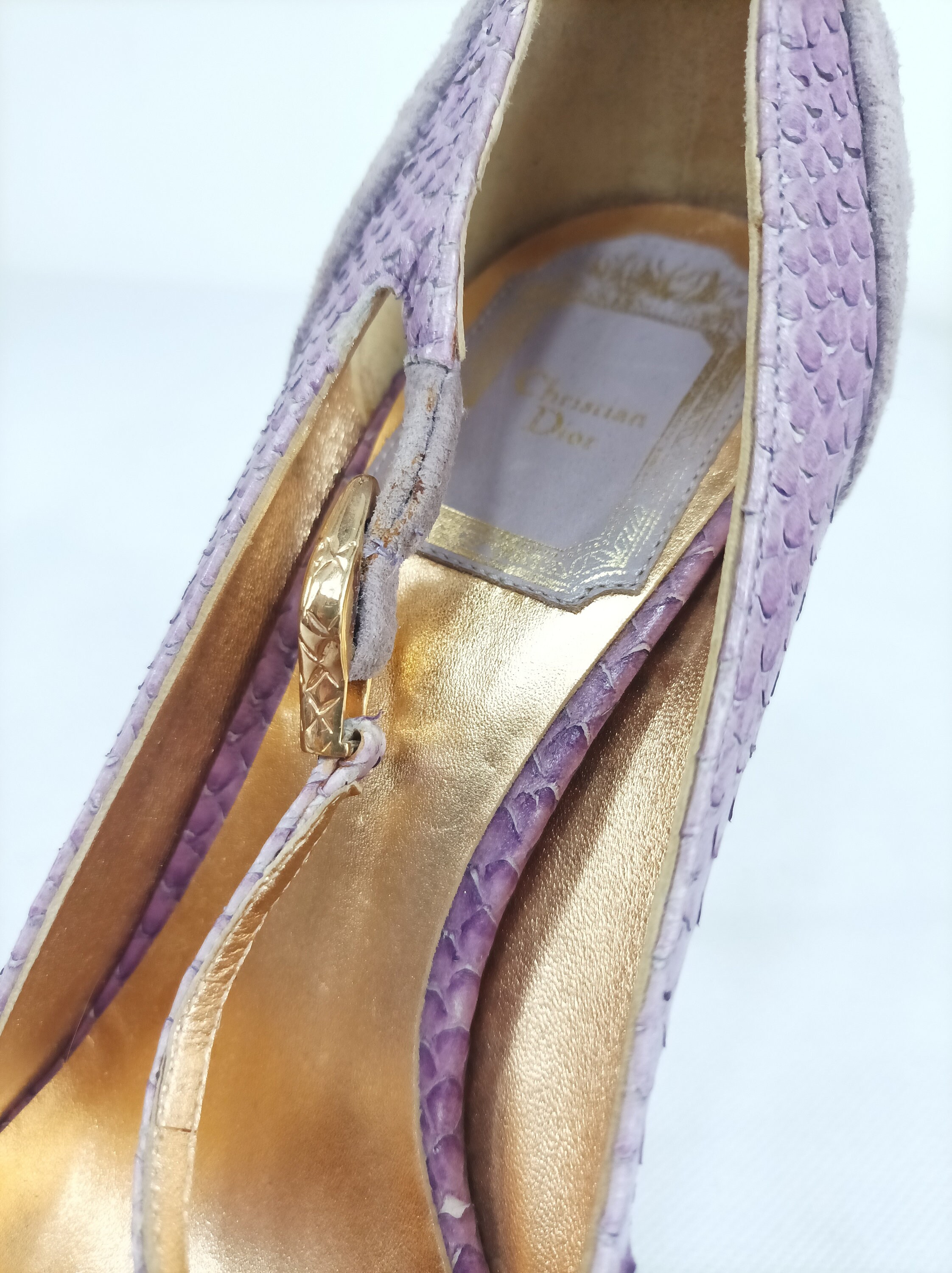 CHRISTIAN DIOR John Galliano Vintage Heels Sandals Python Skin US 5 - Etsy
