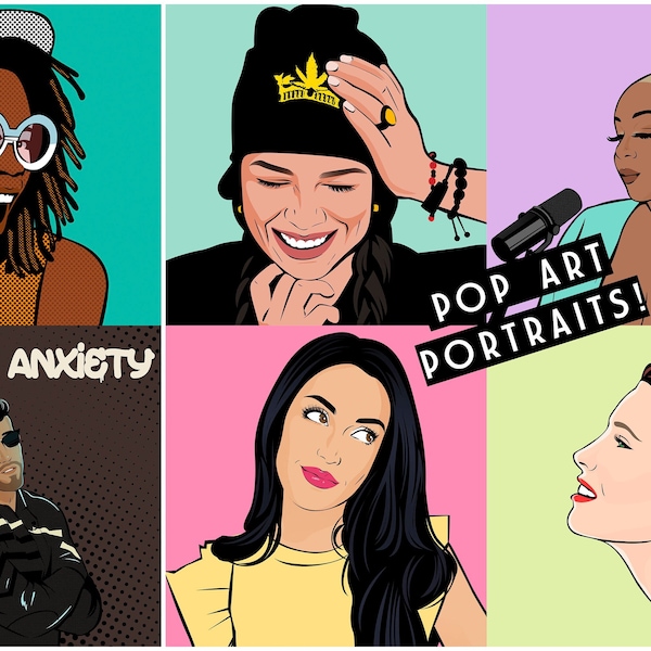 Custom portraits in Pop Art style! Makes a great gift or a profile photo!