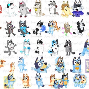 1400 Mega Bluuey Bundle, pliki Bluuey Cut dla Cricut, Bluuey clipart, Bluuey i Biingo, rodzina Bluuey, urodziny Bluuey, pobieranie cyfrowe zdjęcie 2