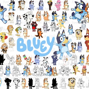 1400 Mega Bluuey Bundle, pliki Bluuey Cut dla Cricut, Bluuey clipart, Bluuey i Biingo, rodzina Bluuey, urodziny Bluuey, pobieranie cyfrowe zdjęcie 1
