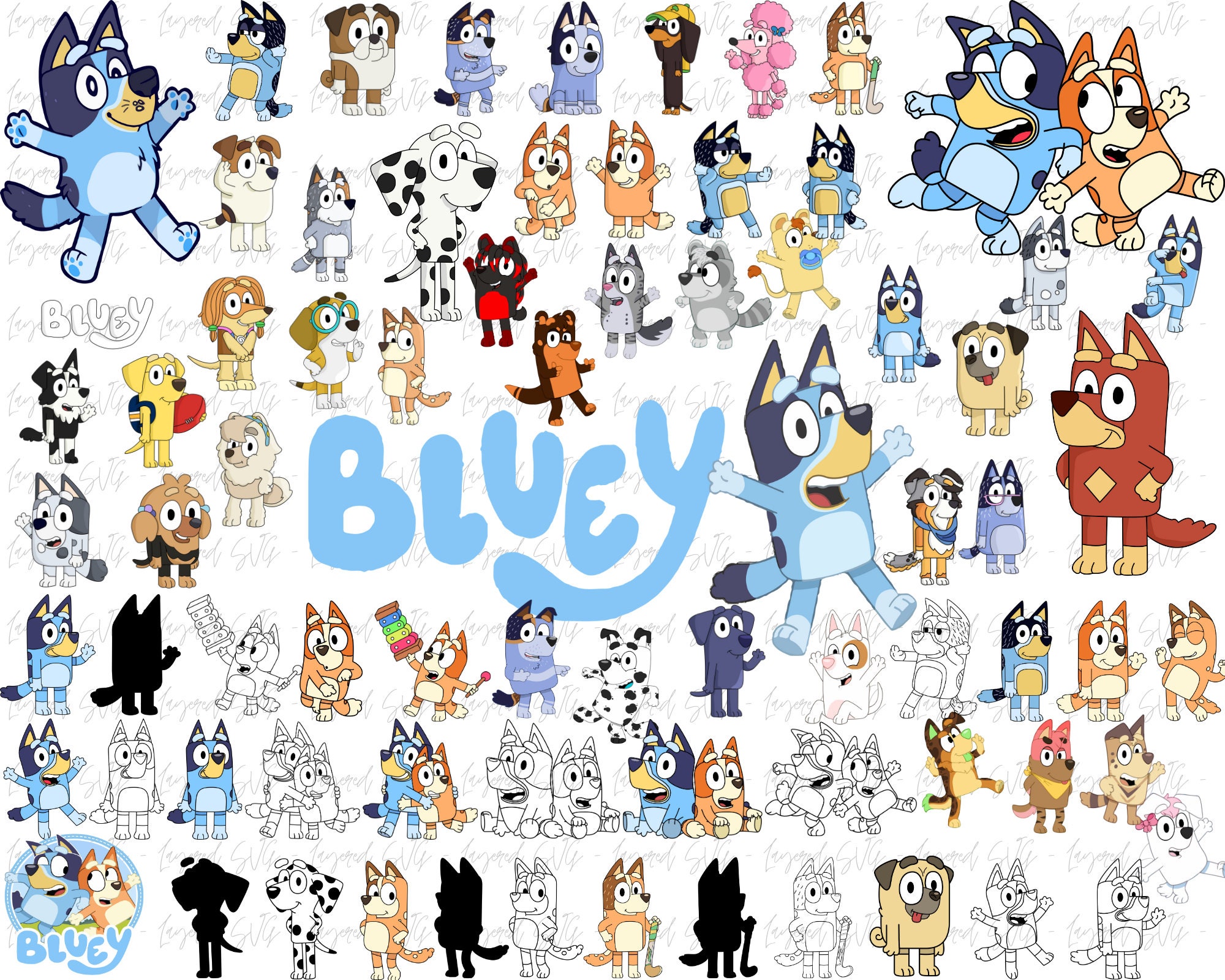 Bluey Birthday 6 Years Old PNG Download, Bluey & Bingo Birth - Inspire  Uplift