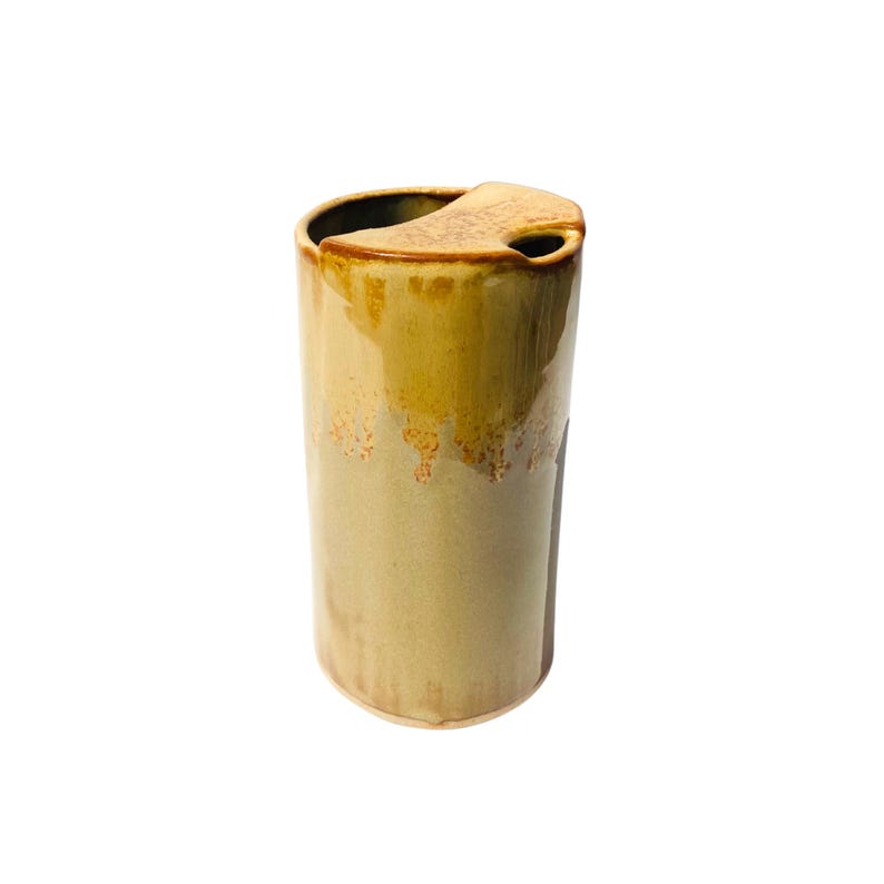 Travel Tumbler 16oz - Drinking Tumbler - Handmade Stoneware Pottery Drinkware - Ceramic Handcrafted Gifts - Portable - Bay Pottery