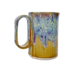 16 ounce Handmade Stoneware Coffee Mug – Large Ceramic Pottery