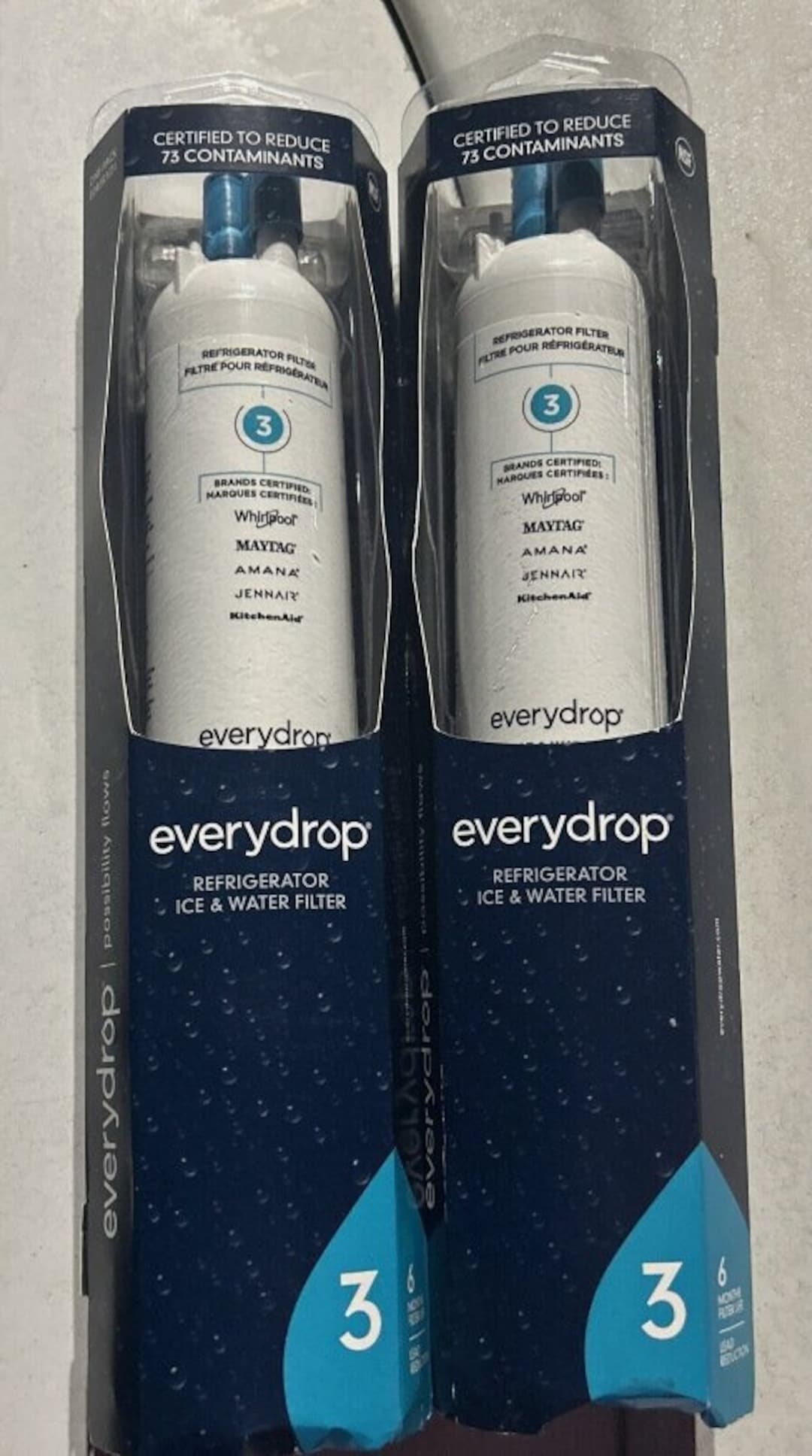 Everydrop Ice and Water Refrigerator Filter 3 ΕDR3RXD1 Lot of Etsy