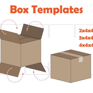 Plantilla de caja pequeña 4x4x 'X'