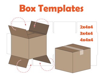 4x4x 'X' Kleine Box Vorlage