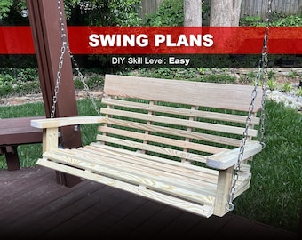 Porch Swing Plans: Outdoor Garden Swing, DIY Project (PDF)