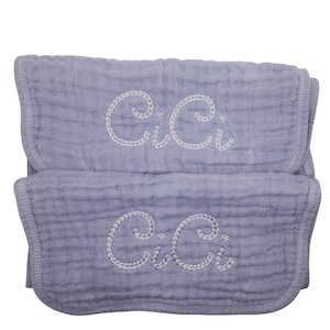 Personalized Embroidered Burp Cloth – 100% Cotton Muslin | Custom Baby Gift | Baby Shower Gift | Newborn Essentials