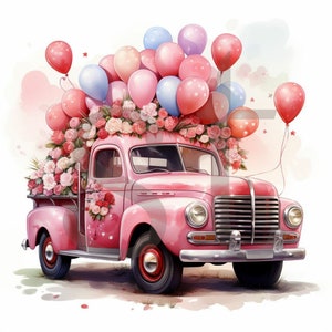 Valentinstag Gartenflagge – Love Truck Design, 30x45 Cm, Wetterfest, Aus Polyester