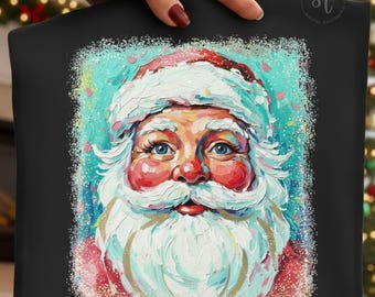 Vintage Santa Claus PNG, Retro Hand Painted Christmas Shirt png, (Digital Download)
