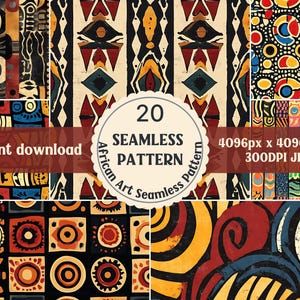 African Art Print, AfricAN Design Artwork & Seamless Patterns, Unique Print Design for Art Lovers, fabric print, digital instant downloads