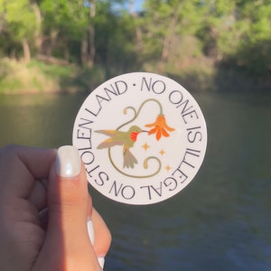 Stickers, indigenous stickers, no one is illegal on stolen land, native stickers