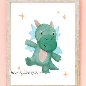 Nursery Decor, Cute Dragon, Nursery Print, Nursery Wall Art, Boy Room Decor, Fairytale Art, Dragon Nursery, Baby Dragon, Dragon Prints