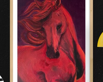 Hades' Horse - Original Horse Art Print