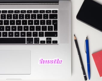 Pink 'hustle' Sticker
