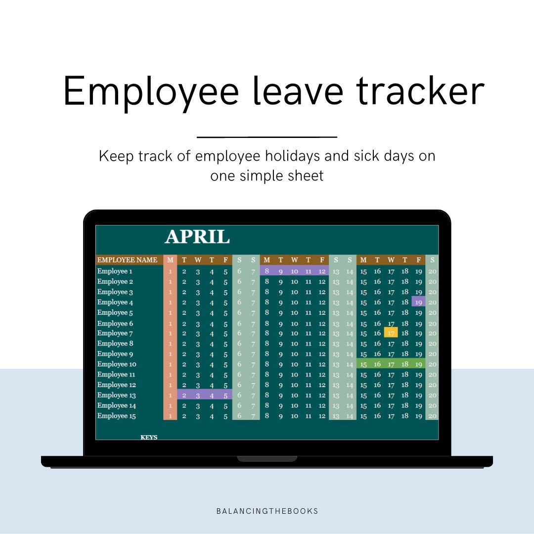 2024 US Employee Leave Tracker Paid Time off Tracker Sick Leave Tracker
