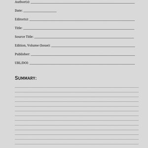 Research Journal - Note Taking for the Academically Minded - Etsy