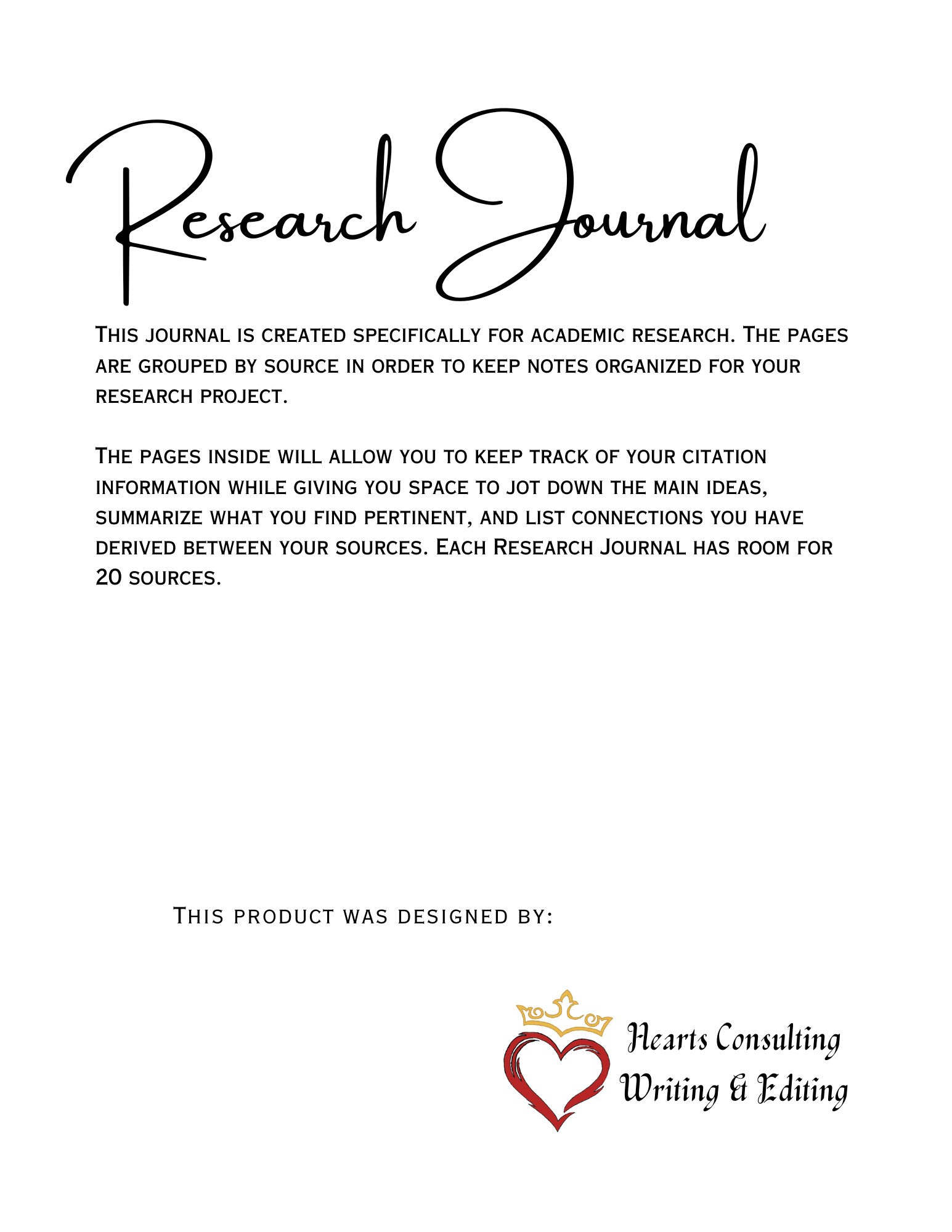 Research Journal - Note Taking for the Academically Minded - Etsy