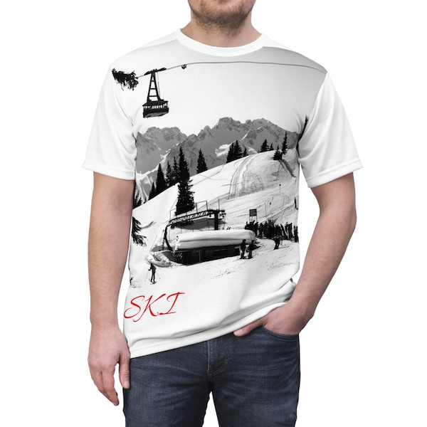 T-Shirt SKI Fellhorn Winter Berge Schnee Gondel Skifahren