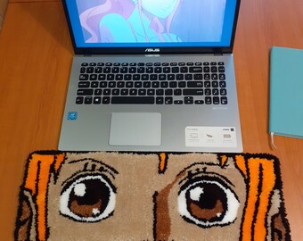 One Piece Nami keyboard tufted rug, gaming tufted rug, one piece anime rug, wrist rest