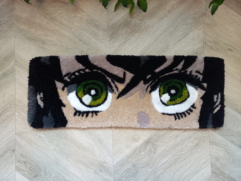 Inosuke tufted keyboard rug , demon slayer rug,gaming keyboard rug image 6