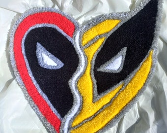 Deadpool X Wolverine inspired tufted rug, Deadpool rug, Deadpool 3 funny rug, deadpool gift
