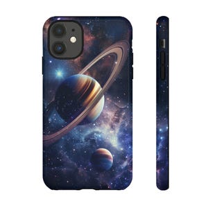 Saturn Rings Tough Phone Case, Space Theme, Planetary Galaxy Cover, Protective Cellphone Accessory, Celestial Design Gift