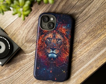 Leo Constellation Phone Case: Galaxy Lion Art