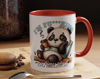 Exhausted Panda Coffee Mug: Panda Lovers Gift
