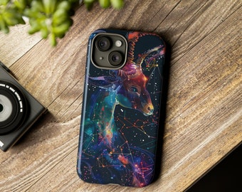 Capricorn Galaxy Phone Case: Dual Layer Protection