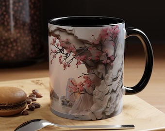 Sakura Japanese Garden Mug: 3D Ceramic Coffee Cup