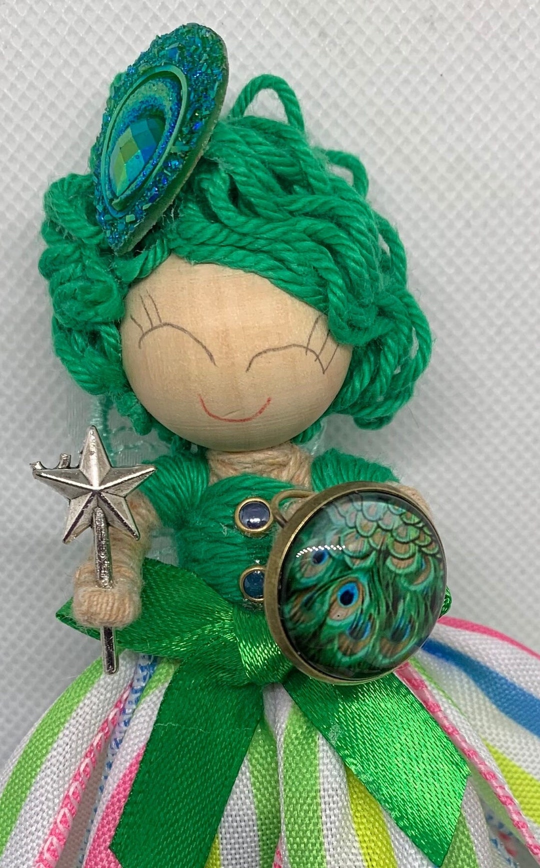 Peacock Flower Fairy Sisters, Peacock, Posable, Wire Doll, Gift, Fairy ...