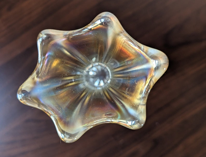 Vintage Marigold Carnival Glass Swung Vase Collection, Fenton and