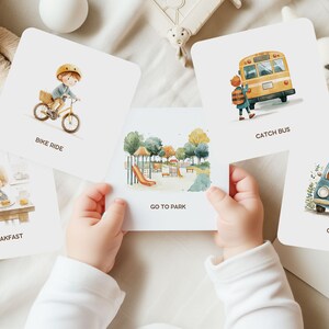 Printable 24 Routine Cards | Montessori Flash Cards, Preschool Prints | INSTANT DOWNLOAD