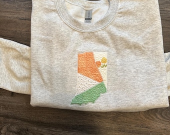 Indiana Gewatteerd sweatshirt, Indiana. Gildan-ronde hals.