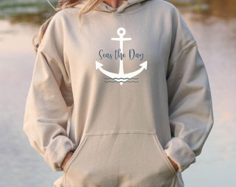 Boating Hoodie, Custom Boat Hoodie, Lake River Bay Hoodie, Boat Hooded Sweatshirt, Oversized Hoodie, Nautical Anchor Hoodie, Boat Owner Gift