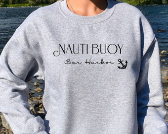 Boat Name Sweater, Personalized Boat Sweatshirt, Nautical Boating Crewneck, Lake River Bay Sweater, Custom Anchor Sweatshirt, Boater Gift