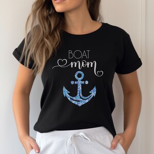 nautical anchor boat mom t-shirt boating